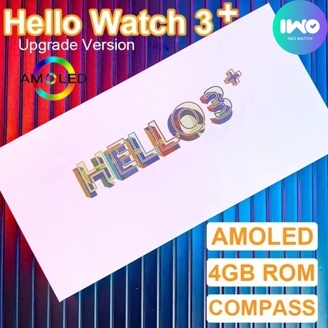 Hello Watch 3 Plus 4GB ROM AMOLED Hello Watch 3 อัพเกรด NFC เข็มทิศ ...