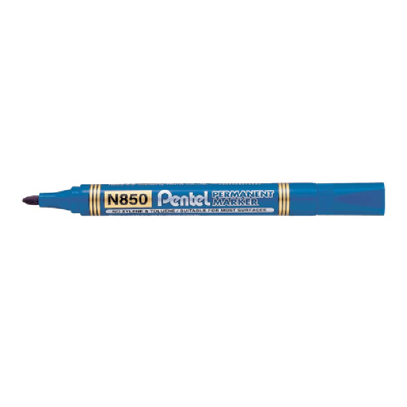 pentel-ปากกามาร์คเกอร์-แบบหัวกลม-permanent-สีน้ำเงิน