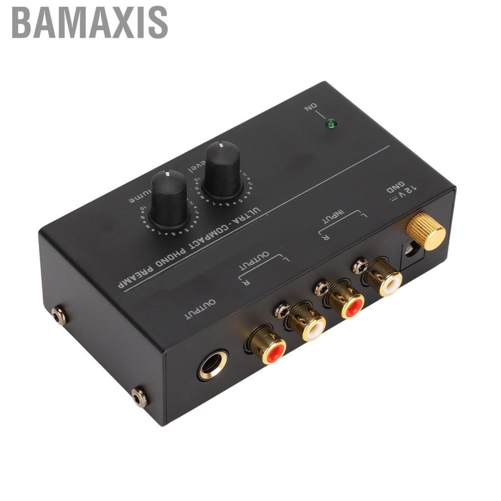 Bamaxis Phono Turntable Preamp Knob Control Mini Dual Gain RCA Input RCA Output Phonograph