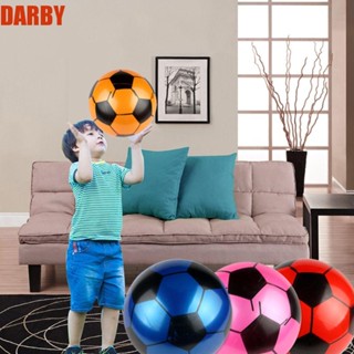 Darby ลูกฟุตบอลเป่าลม PVC แบบนิ่ม ยืดหยุ่น สุ่มสี ของเล่นเสริมการเรียนรู้เด็ก