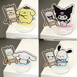 สแตนดี้อะคริลิค รูปการ์ตูนอนิเมะ Sanrio Kuromi Cinnamoroll Pochacco แบบสร้างสรรค์ สําหรับตกแต่งโต๊ะทํางาน DIY