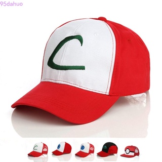 Dahuo หมวกเบสบอล ผ้าฝ้าย ลายการ์ตูนโปเกม่อน สีแดง สไตล์เกาหลี ฮิปฮอป สําหรับผู้หญิง