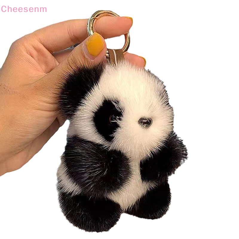 พวงกุญแจ-จี้ตุ๊กตาหมีแพนด้าขนมิงค์เทียมน่ารัก-ขนาดเล็ก-สําหรับผู้หญิง