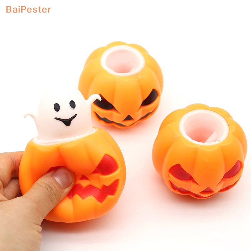 baipester-ของเล่นบีบ-ลูกบอลยาง-เทอร์โมพลาสติก-รูปฟักทอง-ผี-ไอออน-สําหรับเด็ก