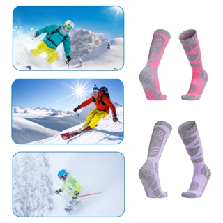 Moonlightm1.tw ถุงเท้าเล่นสกี ระบายอากาศ น้ําหนักเบา ใส่สบาย ให้ความอบอุ่น เหมาะกับฤดูหนาว สําหรับผู้หญิง เล่นสกี เดินป่า วิ่ง และปีนเขา