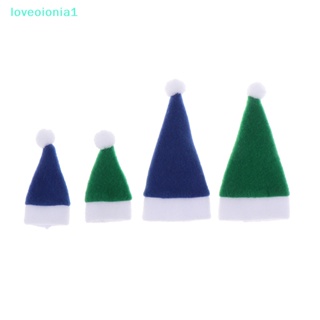 【loveoionia1】หมวกซานตาคลอส อมยิ้ม ขนาดเล็ก 5 ชิ้น สําหรับตกแต่งต้นคริสต์มาส【IA】