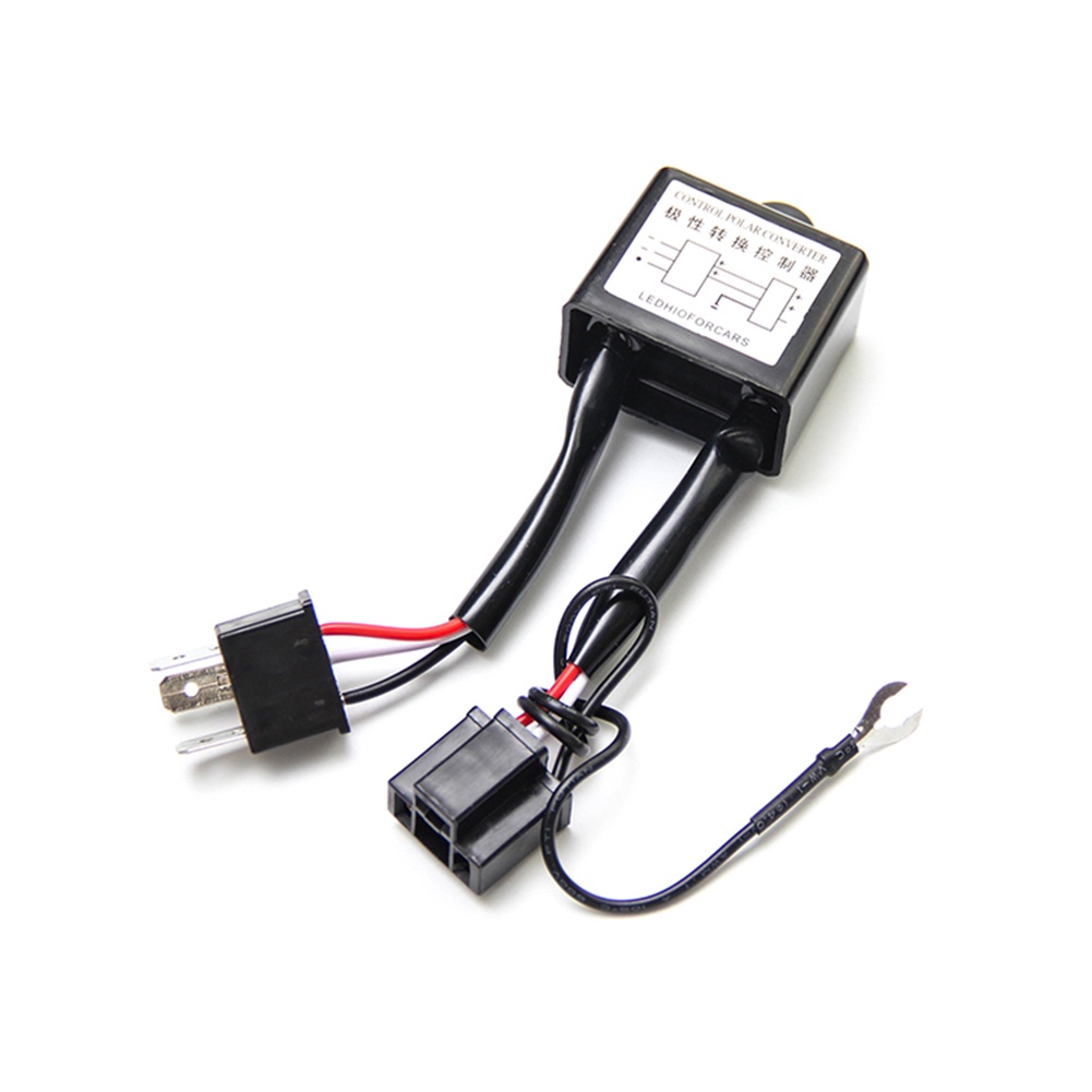 ตัวแปลงขั้วบวกลบ LED อินเวอร์เตอร์ขั้วบวก สําหรับหลอดไฟซีนอน H4 1 คู่ ...