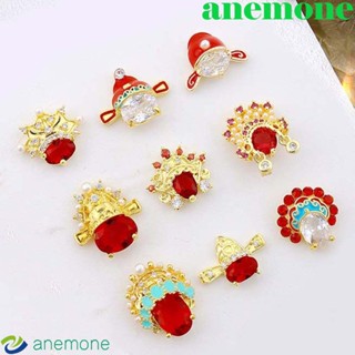 Anemone อุปกรณ์ตกแต่งเล็บ ลายตัวอักษร FU 3D สไตล์จีน สําหรับงานแต่งงาน ปีใหม่ ผู้หญิง
