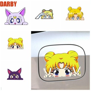 Darby สติกเกอร์ไวนิล ลายการ์ตูนเซเลอร์มูนน่ารัก สําหรับติดตกแต่งรถยนต์