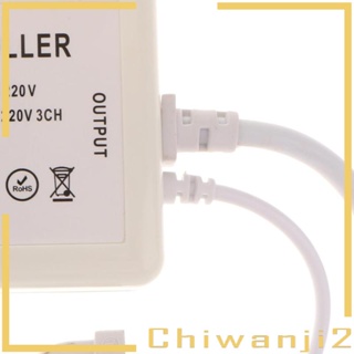 [Chiwanji2] รีโมตควบคุมหรี่ไฟ RGB 220V 20 พร้อมสายเคเบิล สําหรับแถบไฟ LED ปลั๊ก EU