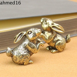 Ahmed ฟิกเกอร์กระต่ายราศี ทองแดง ขนาดเล็ก สไตล์วินเทจ สําหรับตกแต่งบ้าน