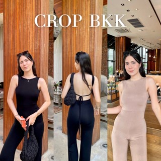 🍁Polen Jumpsuit🍁 จั้มสูทผูกหลัง สวยหรูดูแพง ด้านหน้าเต็มตัว ด้านหลังผูกปรับ ผ้าเรยอนรัดรูปเก็บหุ่นปังๆ