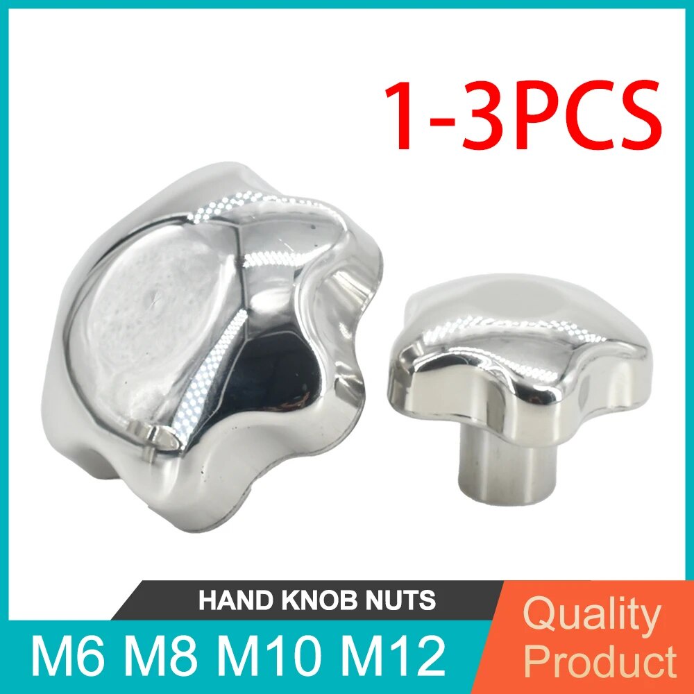304 Stainless Steel M6 M8 M10 M12 Female Thread Knob Handles Star ...