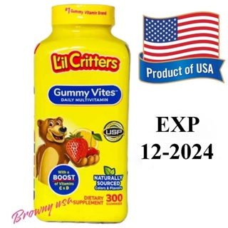 Lil Critters Gummy Vites Complete Multivitamin 🔥วิตามินรวมเด็ก 300 กัมมี่ รสผลไม้รวม.