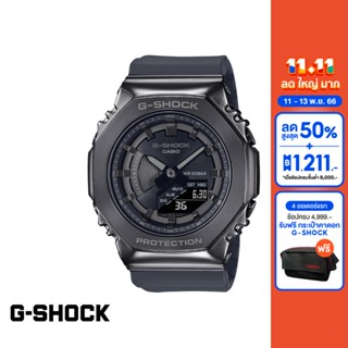 CASIO นาฬิกาข้อมือผู้หญิง G-SHOCK MID-TIER รุ่น GM-S2100B-8ADR วัสดุเรซิ่น สีเทา