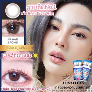 ใหม่แบบนิ่มขึ้นกว่าเดิม💧Mini Hawaii brown , gray เลนส์ตัวดังของ Luxzylens นิ่ม กรองแสง (มินิ) คอนแทคเลนส์เกาหลี