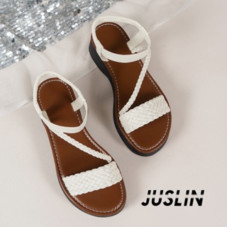 JUSLIN   รองเท้าแตะผู้หญิง ส้นแบน ใส่สบาย สไตล์เกาหลี รองเท้าแฟชั่น 2023 ใหม่  Trendy Stylish ทันสมัย ins B98G0T7 37Z230910