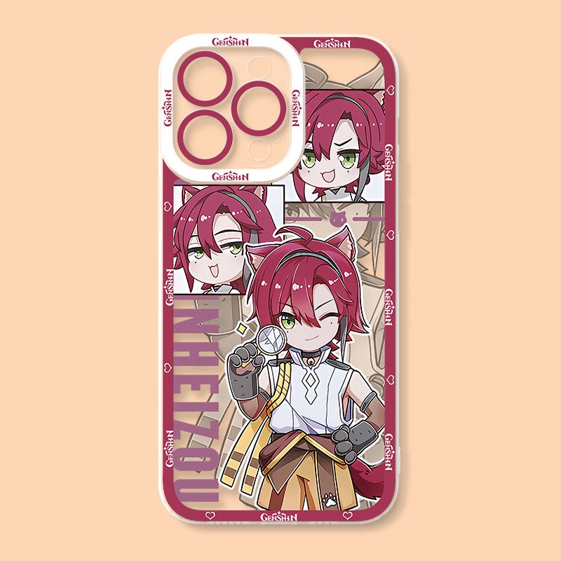 เคสโทรศัพท์มือถือแบบนิ่ม-ใส-ลายเกม-genshin-น่ารัก-สําหรับ-case-iphone-15-6-6s-7-8-plus-11-12-13-mini-14-pro-max-x-xr-xs-max