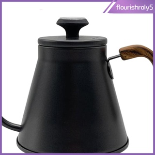 [Flourishroly5] กาต้มน้ําชา กาแฟ ด้ามจับไม้ น้ําหนักเบา กันรอยขีดข่วน 1000 มล. สําหรับปิกนิก บ้าน