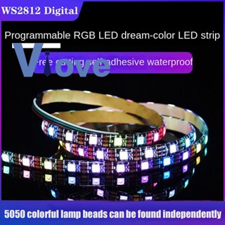 Ws2812 แถบไฟ LED RGB 5050 สว่างมาก ประหยัดพลังงาน ตัดได้ ใช้พลังงานต่ํา (1 เมตร)