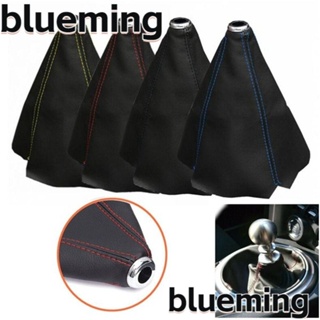 Blueming2 ปลอกหุ้มคันเกียร์ หนัง PU คาร์บอนไฟเบอร์ กันฝุ่น สําหรับตกแต่งภายในรถยนต์