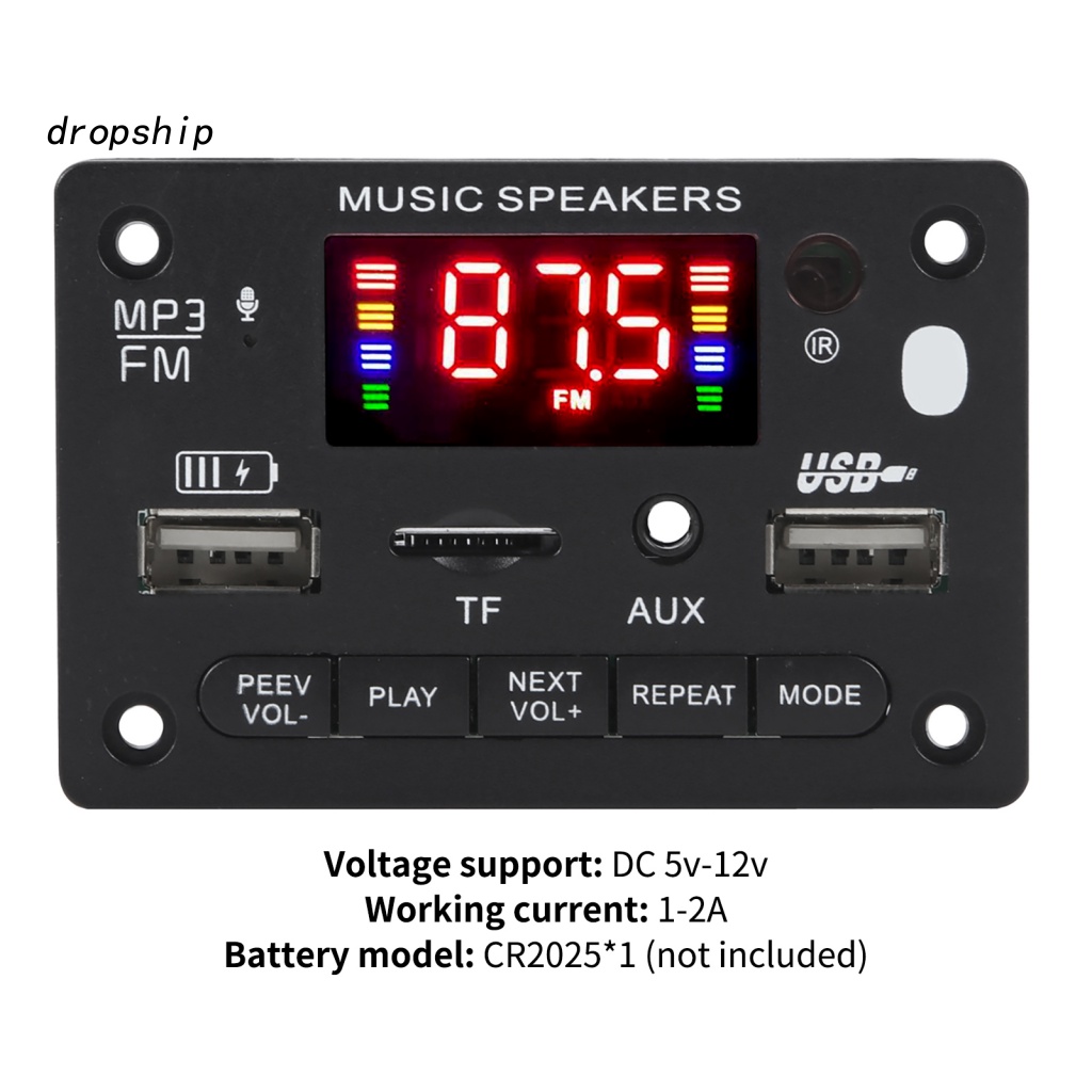 dro-jx-810bt-บอร์ดถอดรหัสวิทยุ-fm-5v-12v-บลูทูธ-50-mp3-สําหรับรถยนต์