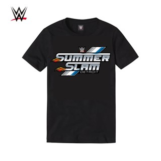 Wwe เสื้อยืดลําลอง แขนสั้น คอกลม พิมพ์ลายสแลม แฟชั่นฤดูร้อน สไตล์อเมริกัน สําหรับผู้ชาย