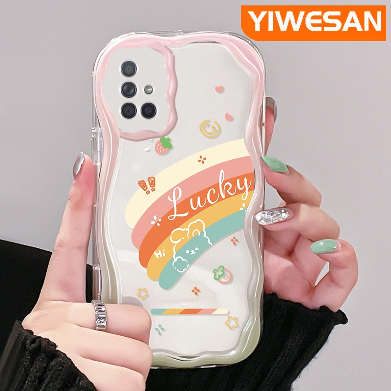 เคสโทรศัพท์มือถือ-ซิลิโคนใส-กันกระแทก-ลายการ์ตูนสายรุ้ง-สําหรับ-samsung-galaxy-a72-4g-a72-5g-a71