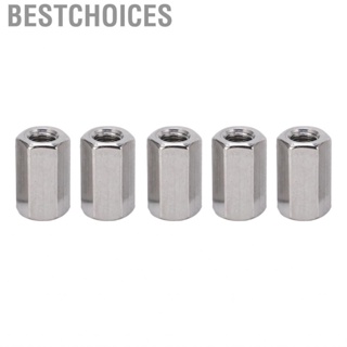 Bestchoices 5-Pack Hex Coupling Nut 304 Stainless Steel M10 X 1.5 17 L30mm Rustproof