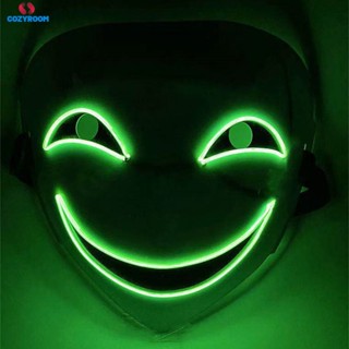 ฮาโลวีน LED ส่องสว่างลวดหน้ากาก SMILE Clown คอสเพลย์ฮาโลวีนแสดงเครื่องสำอางค์ PARTY เครื่องแต่งกาย Props Cynthia