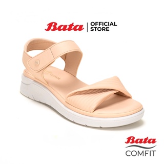 Bata บาจา Comfit รองเท้าเพื่อสุขภาพ แบบรัดส้น สวมใส่ง่ายน้ำหนักเบา รองรับน้ำหนักเท้าได้ดี รุ่น REBOOST สีพีช รหัส 6015011