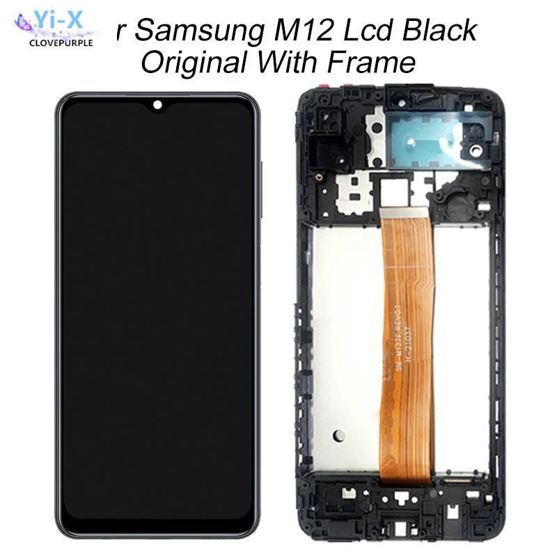 หน้าจอสัมผัส LCD ดิจิไทเซอร์ SM-M127FN DS SM-M127F DS M127 พร้อมกรอบ ...