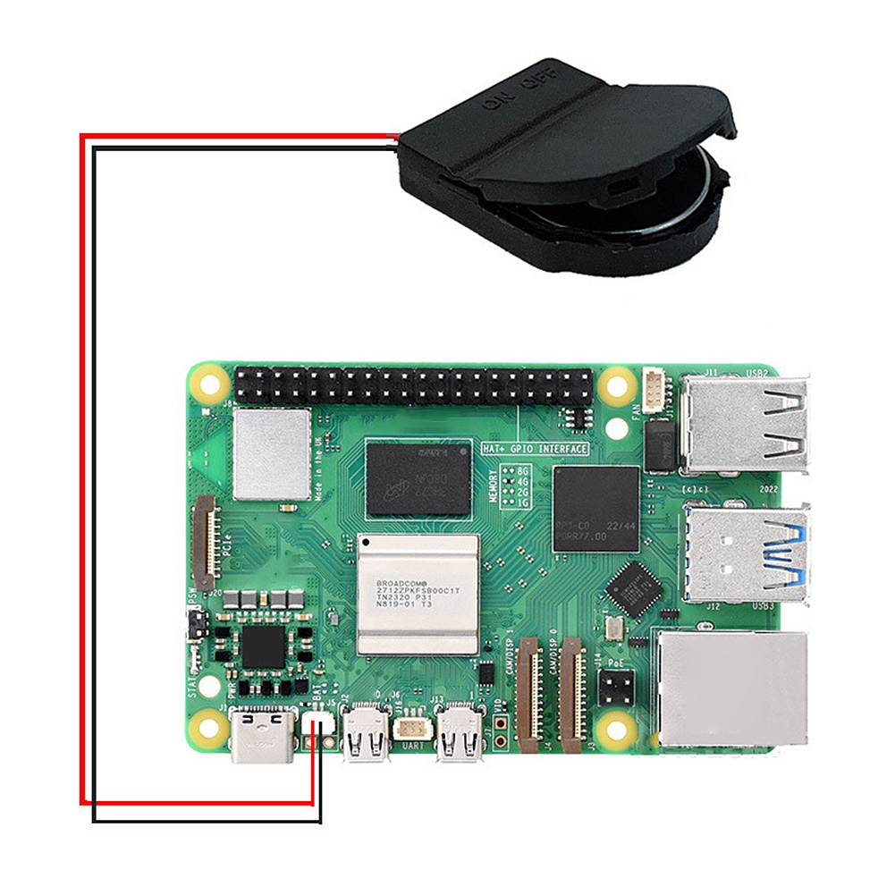 กล่องแบตเตอรี่นาฬิกาเรียลไทม์ สําหรับ Raspberry Pi 5 RTC RPI 5 Pi5 ...