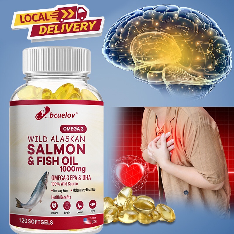 Bcuelov Omega-3 - Fish Oil - EPA & DHA - Immune Support สุขภาพสมองและ ...