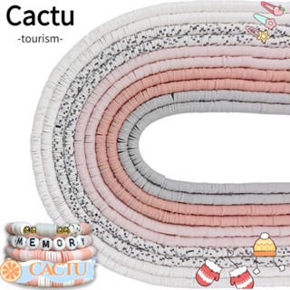 Cactu ลูกปัดดินโพลิเมอร์ หลากสี 6 มม. 10 เส้น สําหรับทําเครื่องประดับ สร้อยคอ DIY