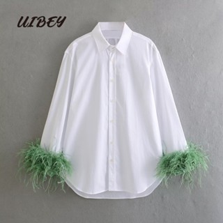 Uibey เสื้อเชิ้ตแขนยาว คอปก อเนกประสงค์ 9754