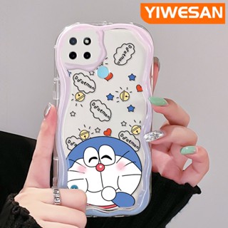 เคสโทรศัพท์มือถือ ซิลิโคนนิ่ม กันกระแทก ลายการ์ตูนโดราเอมอน สีโปร่งใส สําหรับ Realme C21Y C25Y