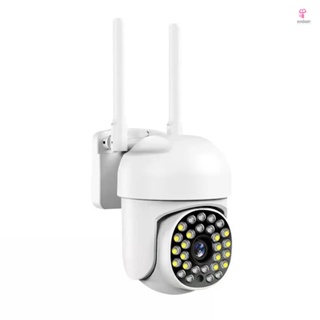 355°Rotatable Webcam with Sound & Light Alarm - Waterproof Wireless Camera for Home Office Outdoor Indoor
