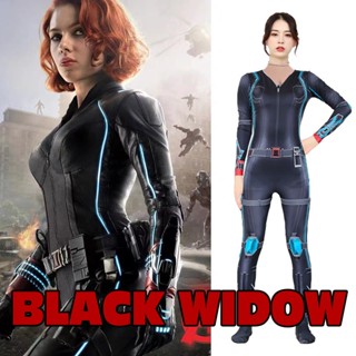 ชุดจั๊มสูทคอสเพลย์ Marvel Black Widow Natasha Romanoff สุดเท่ เหมาะกับวันฮาโลวีน สําหรับเด็ก และผู้ใหญ่