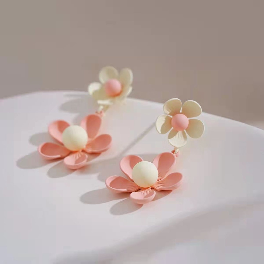 pink-flower-earrings-summer-earrings-super-fairy-air-earrings-simple-high-grade-high-face-earrings-small-fresh-earrings