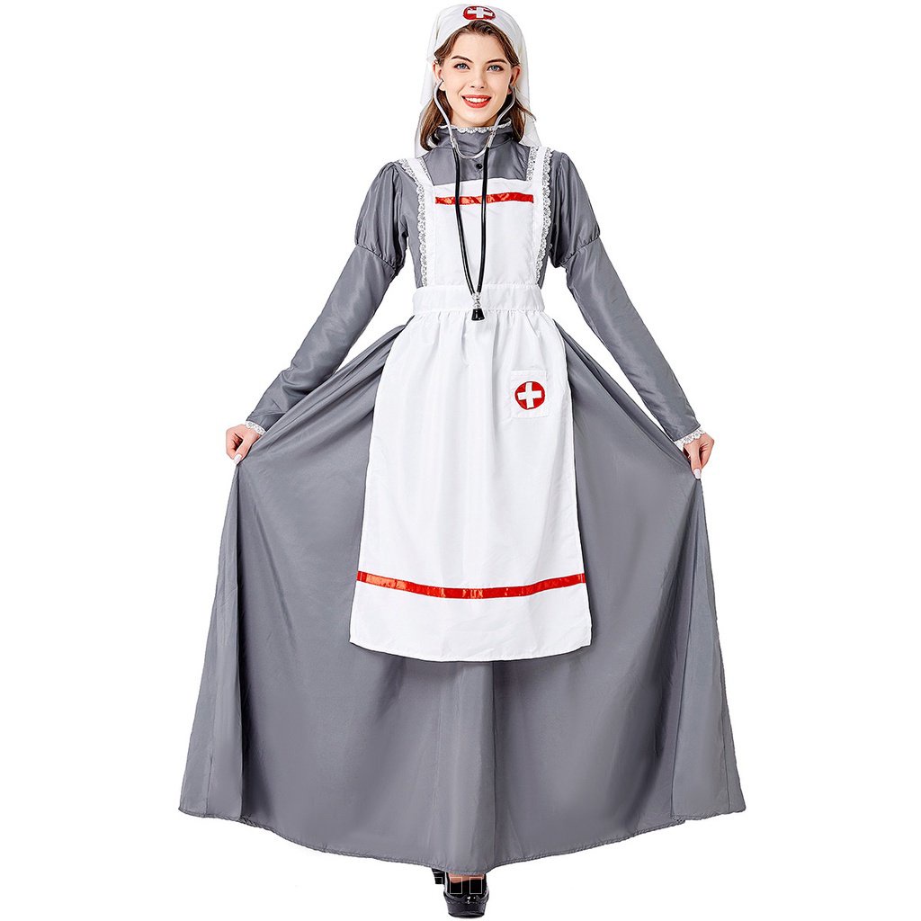 [0709]SZMRP MXXL Medieval Medical Uniforms Nurse Uniform Women's