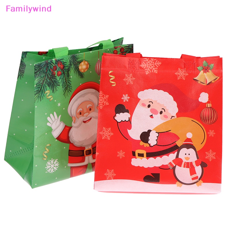 familywind-gt-ใหม่-ถุงของขวัญคริสต์มาส-ลายการ์ตูนซานต้า-กวาง-สโนว์แมนน่ารัก-ไม่ทอ-สําหรับตกแต่งปาร์ตี้