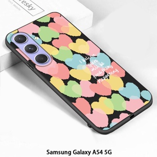 สําหรับ Samsung Galaxy A04 A04E A14 A24 A34 A54 F14 5G เคสโทรศัพท์ซิลิโคน TPU แบบนิ่ม ลายหัวใจ กันกระแทก
