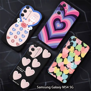 สําหรับ Samsung Galaxy M14 M23 M32 M33 M53 M54 5G M62 F62 เคสโทรศัพท์ซิลิโคน TPU แบบนิ่ม ลายหัวใจ กันกระแทก