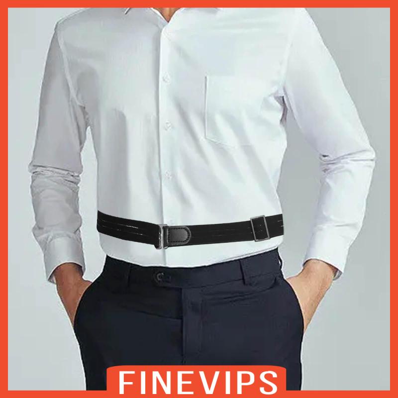 finevips-เข็มขัดล็อคเสื้อเชิ้ต-กันลื่น-เอวยางยืด-สําหรับทุกเพศ