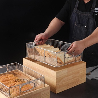 [Dolity2] ตะกร้าสเตนเลส สําหรับใส่อาหาร ผลไม้ บุฟเฟ่ต์ ขนมปัง เหมาะกับร้านอาหาร ห้องครัว