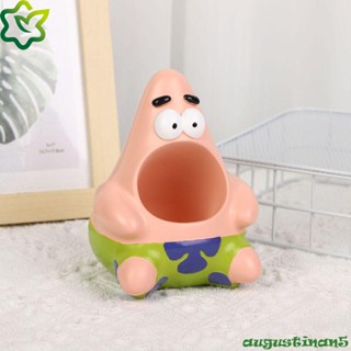 Augustinan Patrick Star ที่วางปากกา เครื่องเขียน อเนกประสงค์ เรซิน ขนาดใหญ่ จุของได้เยอะ แนวตลก สําหรับตกแต่งโต๊ะทํางาน