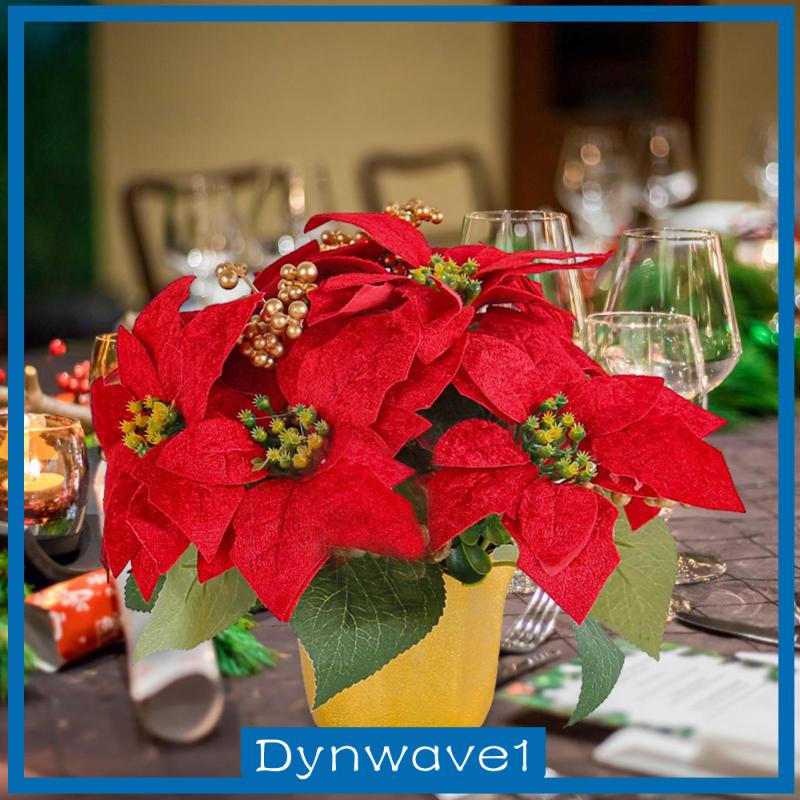 dynwave1-กระถางดอกไม้ประดิษฐ์-สีแดง-สําหรับตกแต่งบ้าน-ออฟฟิศ-ปาร์ตี้คริสต์มาส