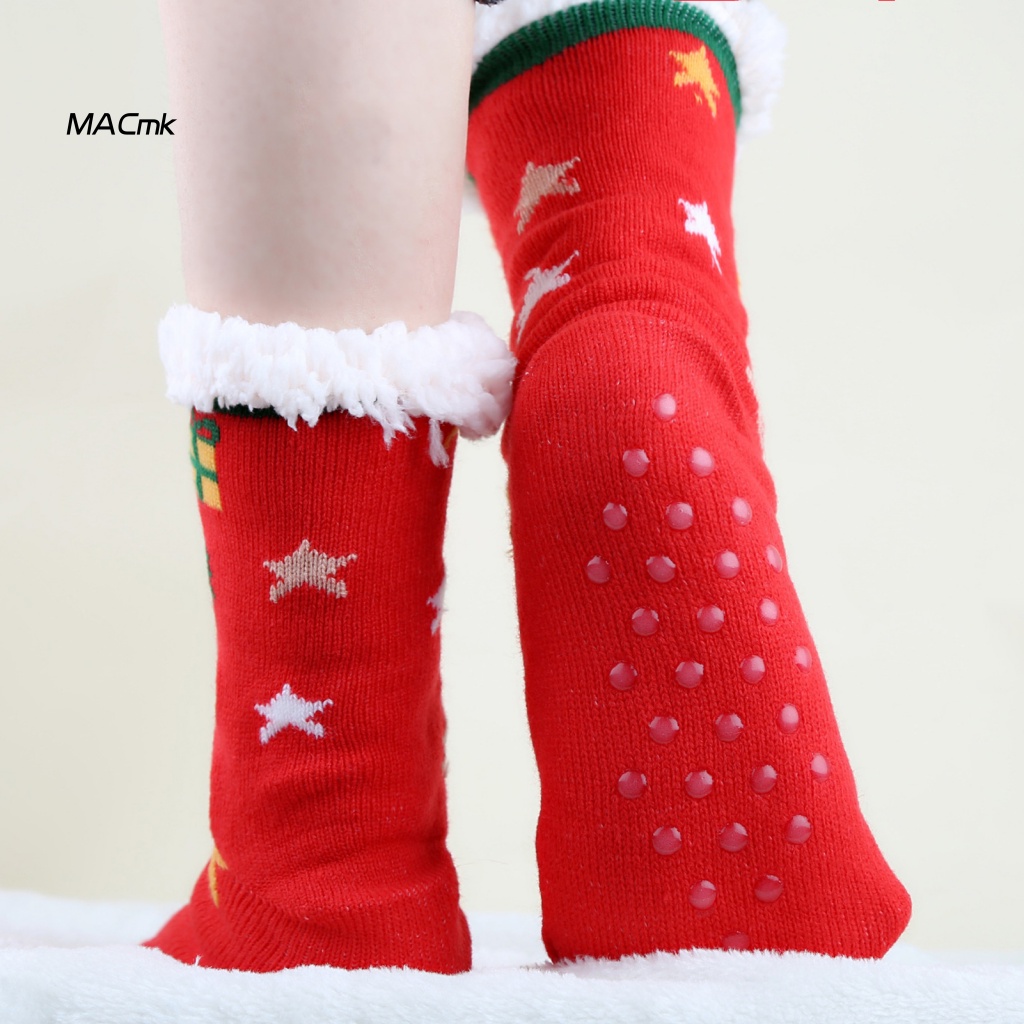 lt-cod-gt-ถุงเท้าผ้าฟลีซ-พิมพ์ลายต้นคริสต์มาส-กวาง-และเกล็ดหิมะน่ารัก-สําหรับผู้หญิง