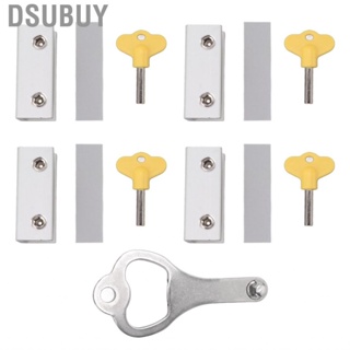 Dsubuy 4PCS/Set Window Locks Silver Stopper Aluminium Simple Installation